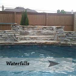 Waterfall and pools 250